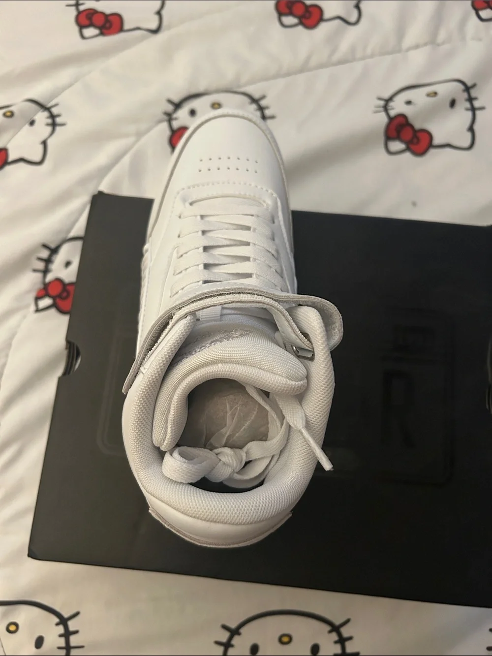 L.A. Gear All-White High-Top Sneaker with Strap